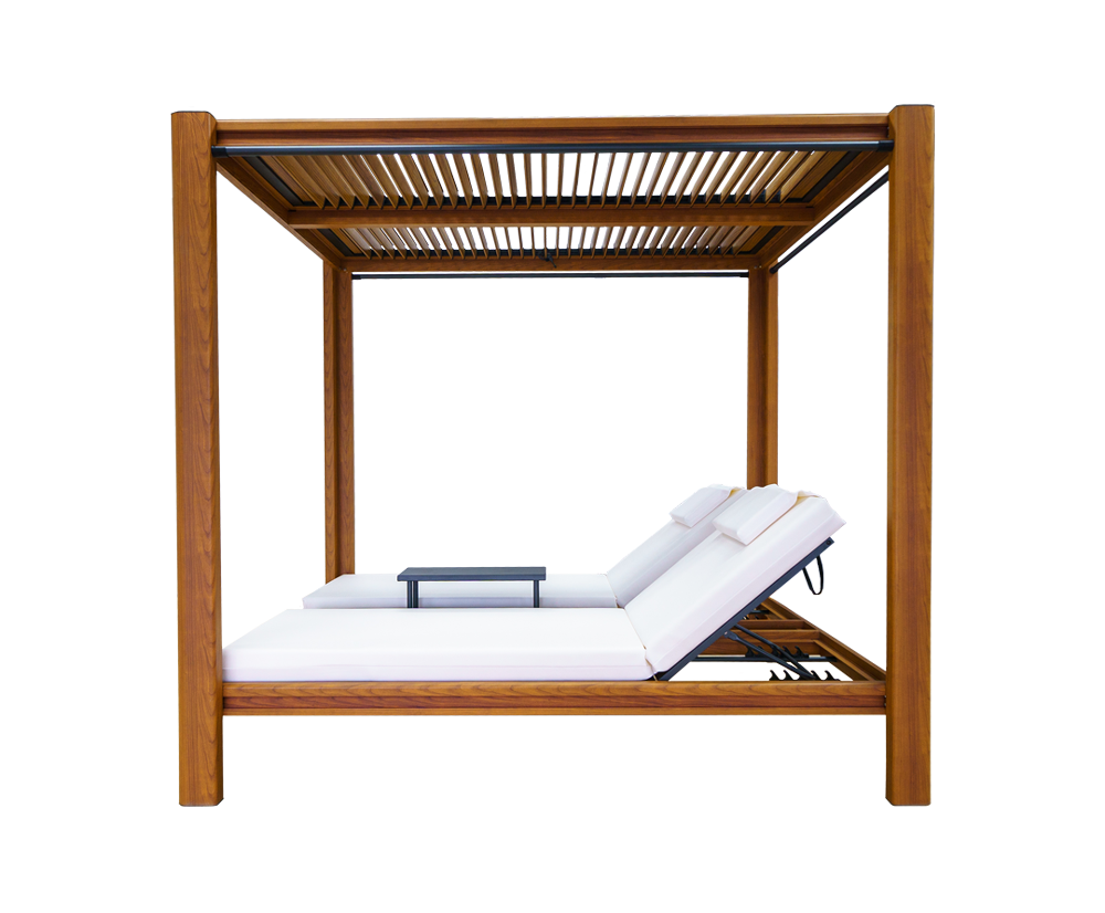 Side view of the EMBRACE² aluminum daybed frame