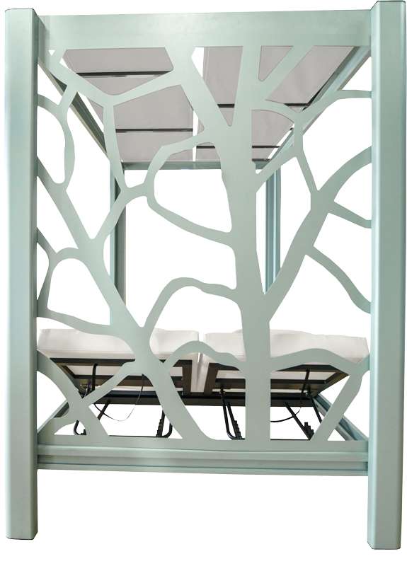 MAISON PIECE double daybed on an outdoor deck